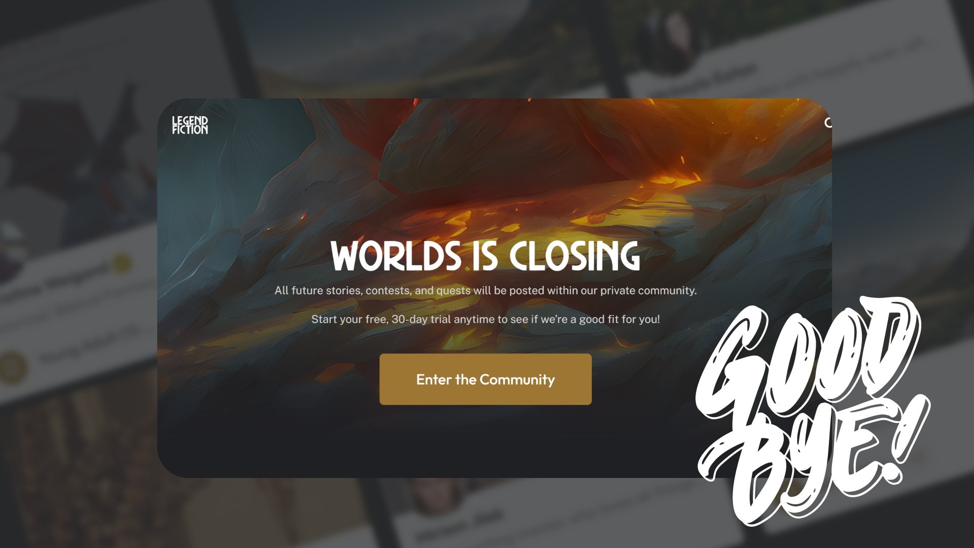 Worlds is Closing. Stories are Expanding.